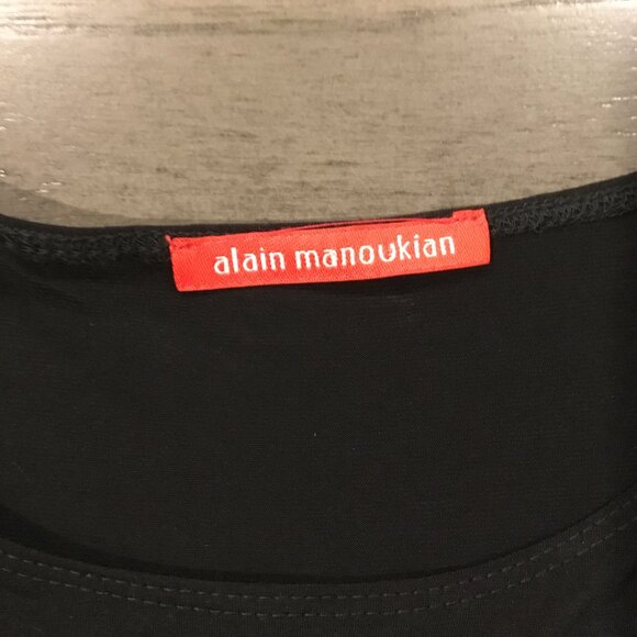 Alain Manoukian Black Satin Bow Dress Size M – Vintage Y2K Parisian Chic - Picture 8 of 13